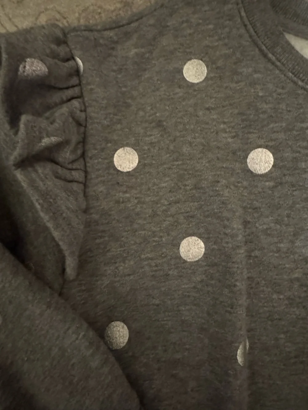 Baby Gap Gray Polka Dot Ruffle Sweatshirt & Leggings Set - Picture 4 of 6
